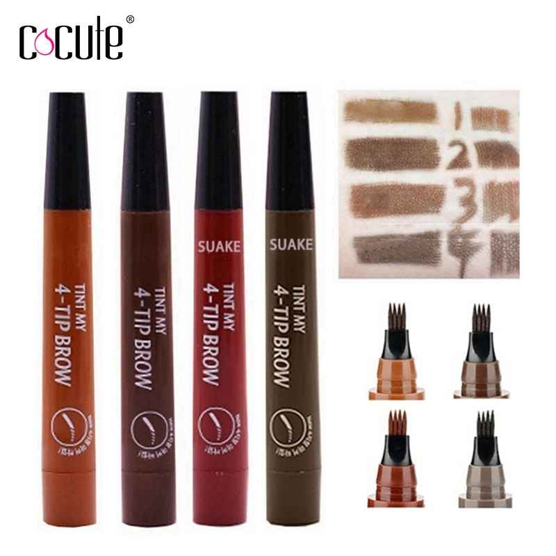 Eyebrow Tint 4 Tip Liquid Brow 5 Colors Pen Makeup Paint Eyebrow Liner Pen Cosmetics Waterproof Tool Microblade - MODALIFE