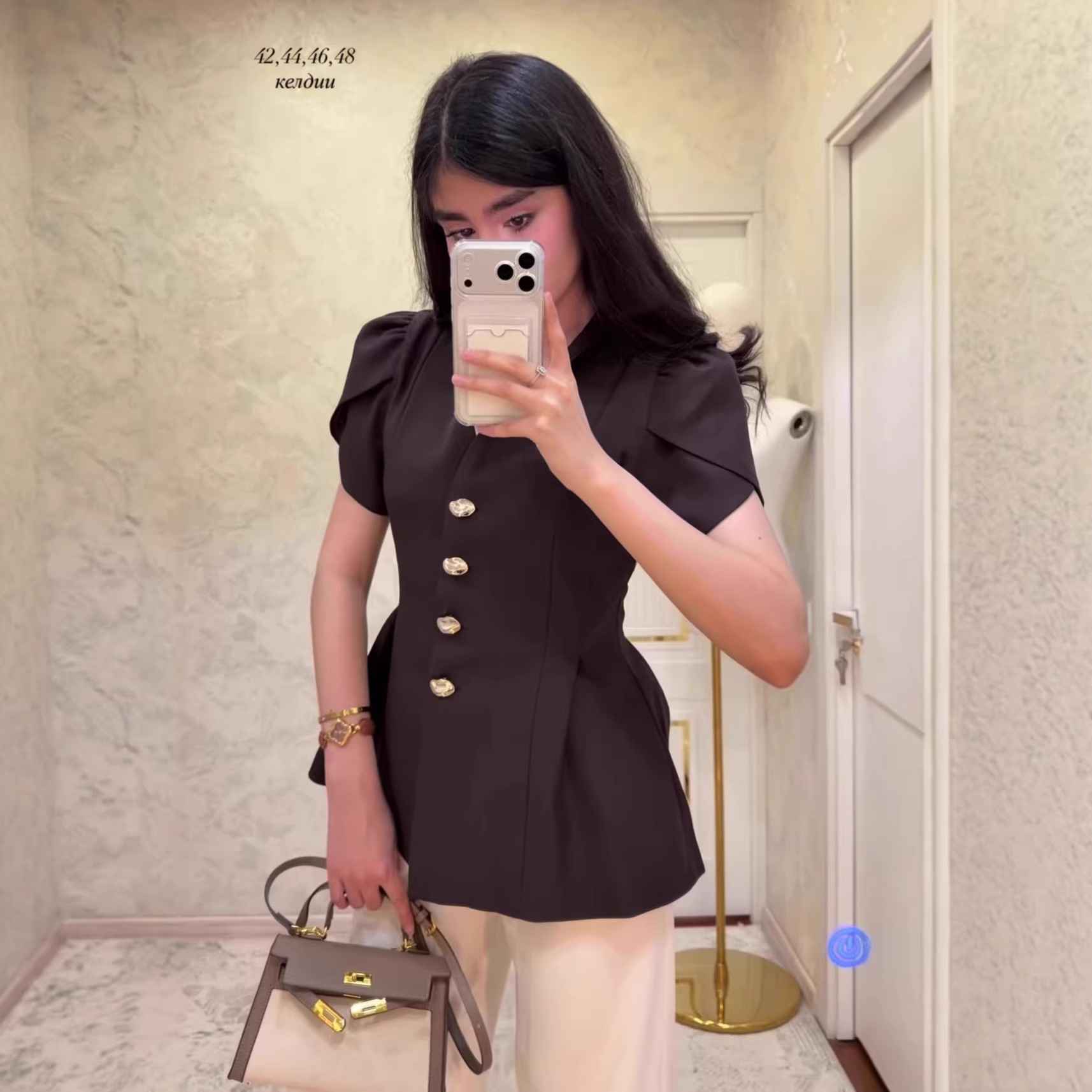 Short sleeved lapel cardigan top for women - MODALIFE