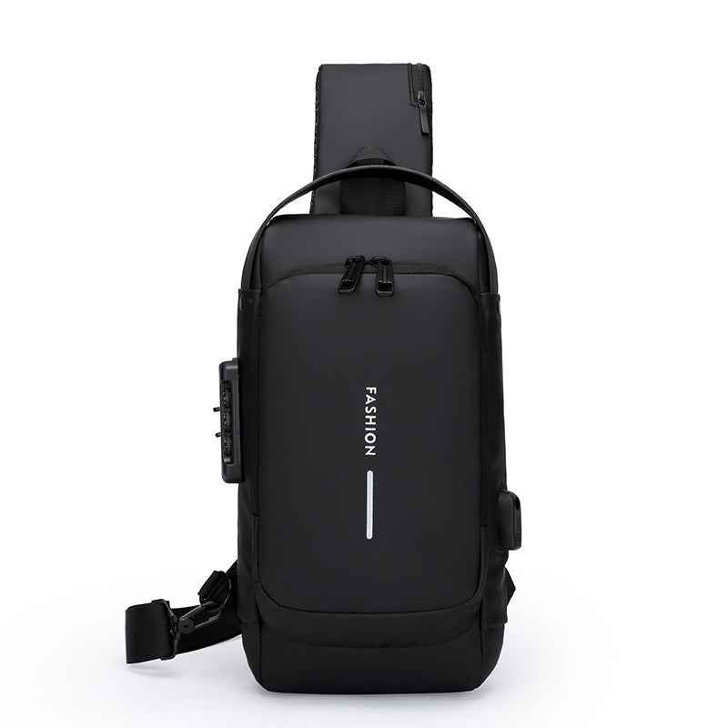 Waterproof Anti Theft Designer Password Lock Bag Usb Crossbody Sling Bags For Men Chest Bags - MODALIFE