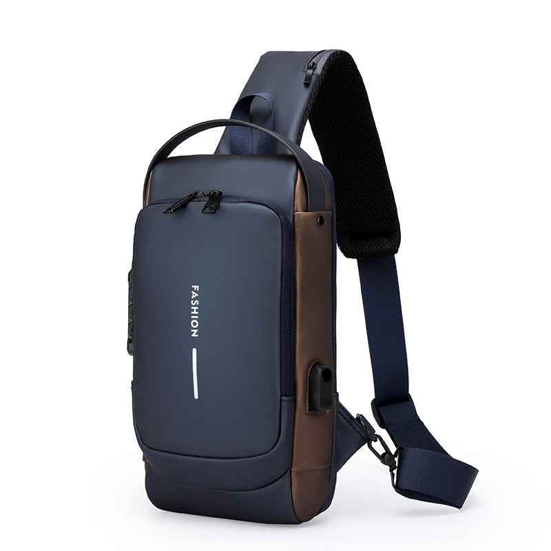 Waterproof Anti Theft Designer Password Lock Bag Usb Crossbody Sling Bags For Men Chest Bags - MODALIFE