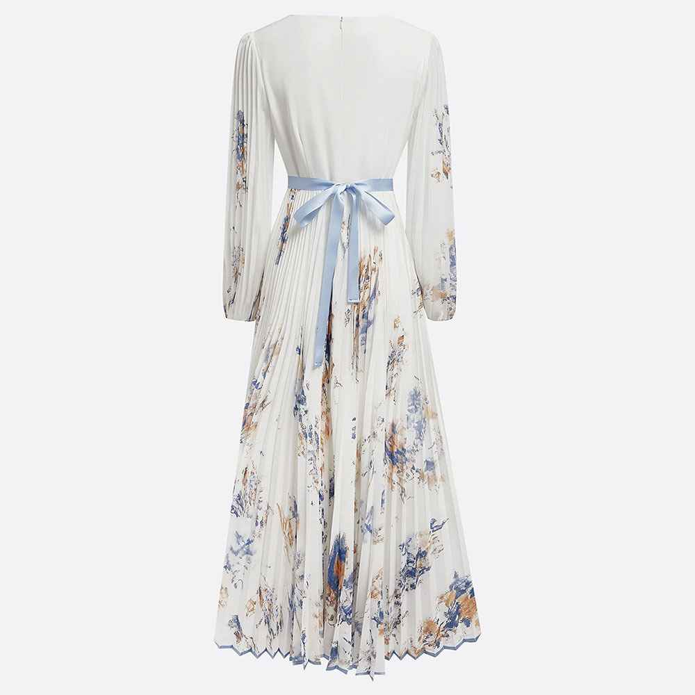 Long sleeved V-neck dress - MODALIFE