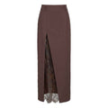 Side slit lace patchwork skirt - MODALIFE