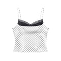 Lace patchwork polka dot camisole base vest - MODALIFE