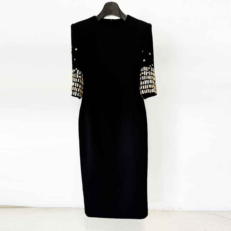 Mid length dress with five quarter sleeves - MODALIFE