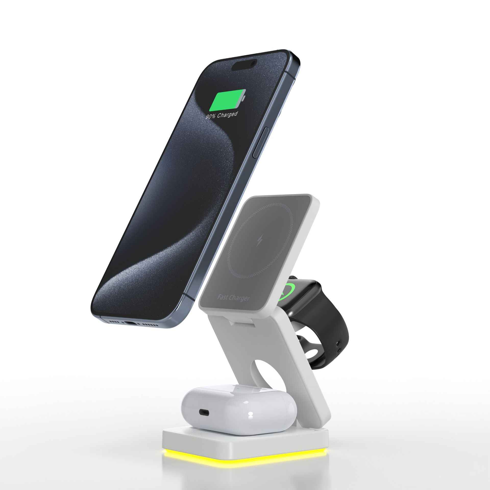 3 in 1 Wireless Charger Magnetic Foldable Charger For iphone charger power Adapter Charging Stand & Holder - MODALIFE