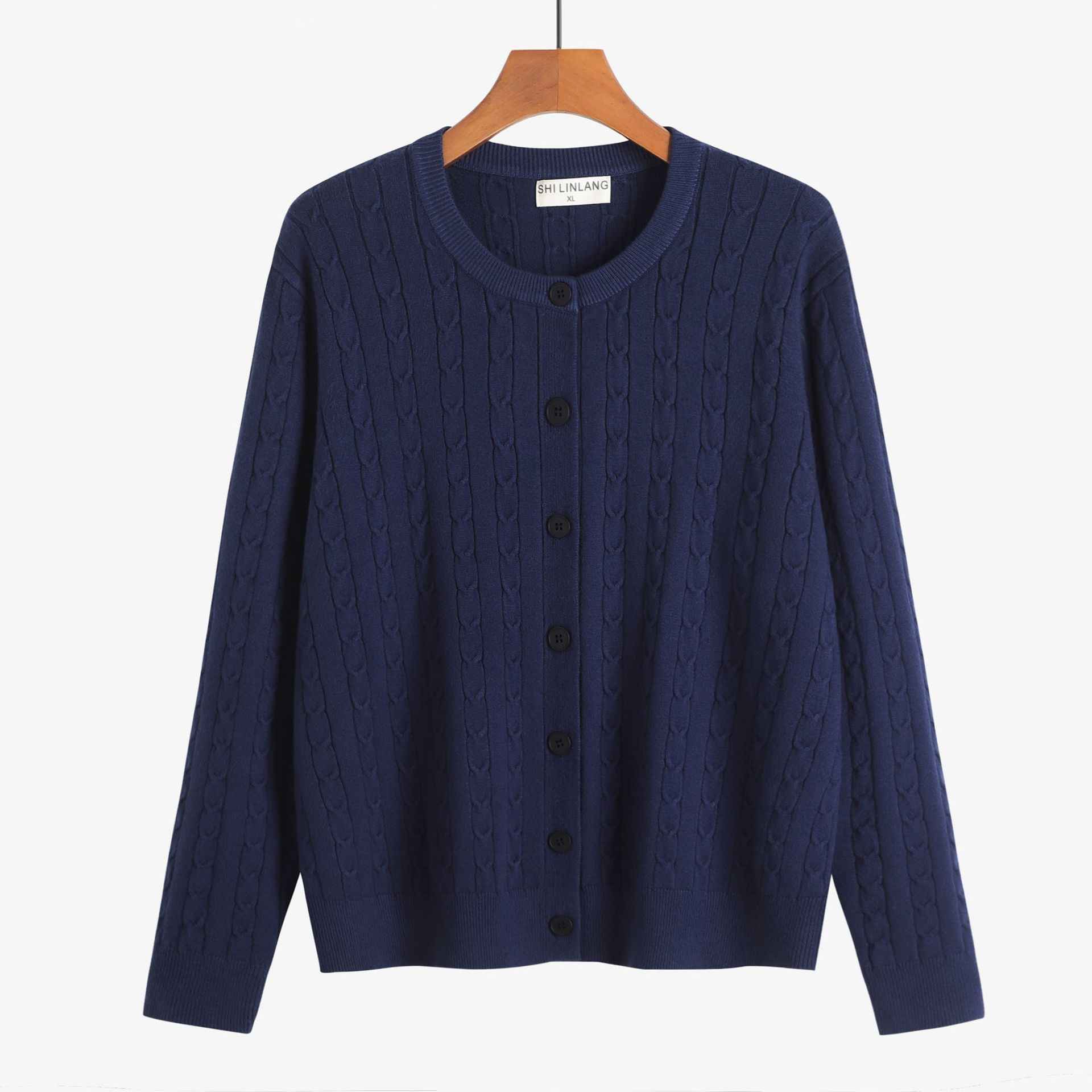 Retro Style Knit Cardigan Sweater Coat for Women, Casual Office Wear, Oversized Fit, Long Sleeve, Pullover Design - MODALIFE