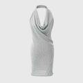 Metallic thread knitted halter dress - MODALIFE