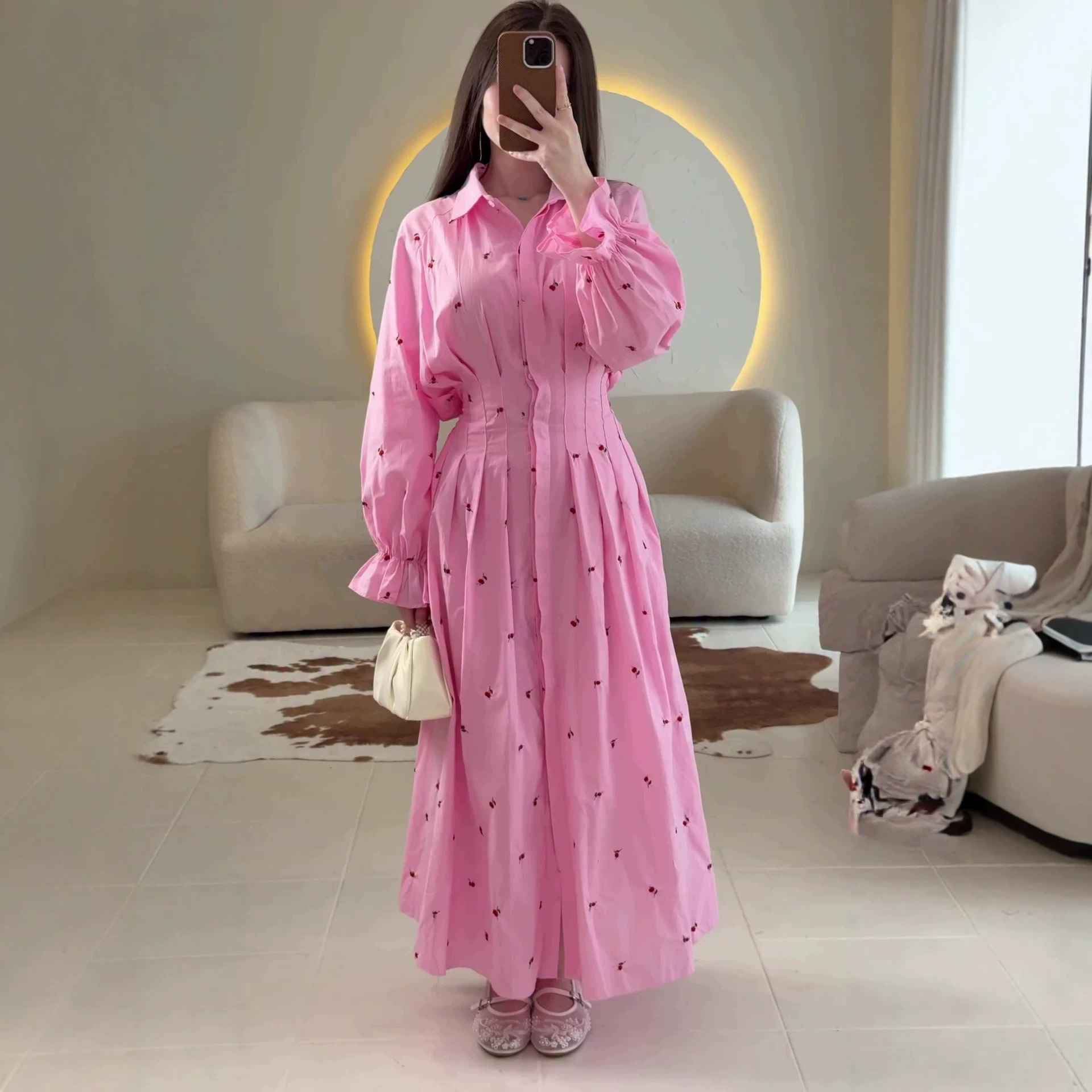 Long sleeved lapel dress - MODALIFE