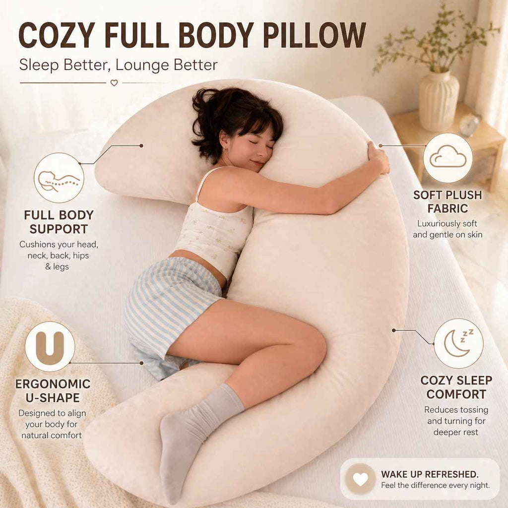 Soft Fabric Large Moon-Shaped Pregnancy Pillow, Nursing Pillow, Postpartum Lumbar Support Pillow, Baby Feeding Pillow, Removable and Washable