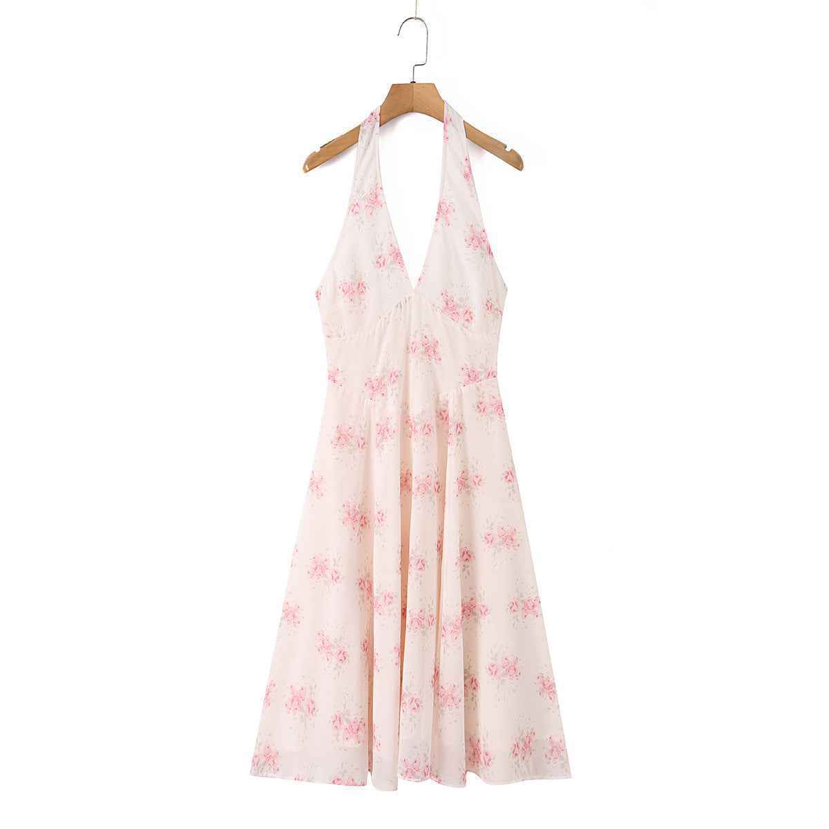 Rose medium long neck hanging sun dress