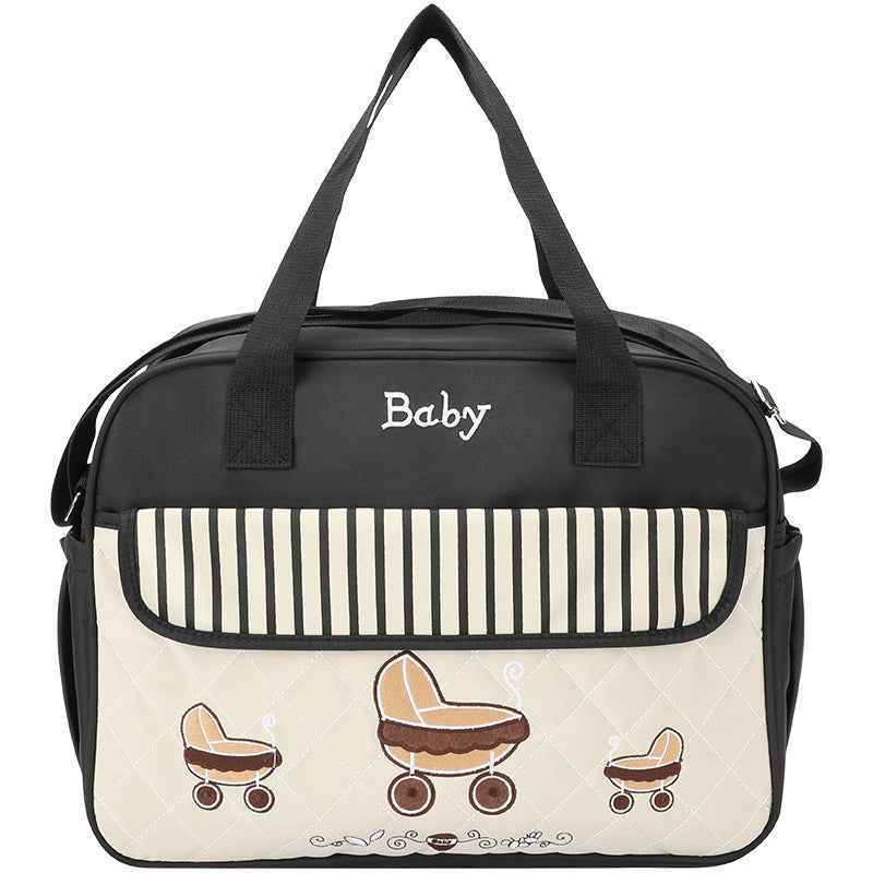Horizontal school bag new Oxford cloth trend shoulder bag casual diagonal bag