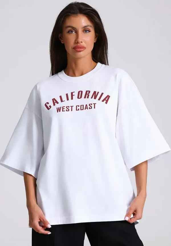 Letter pattern loose short sleeved T-shirt for women - MODALIFE