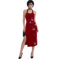 Biohazard Ada Wong Cosplay Dress Red Dress Ada Wong Cosplay Qipao Halloween Costume - MODALIFE