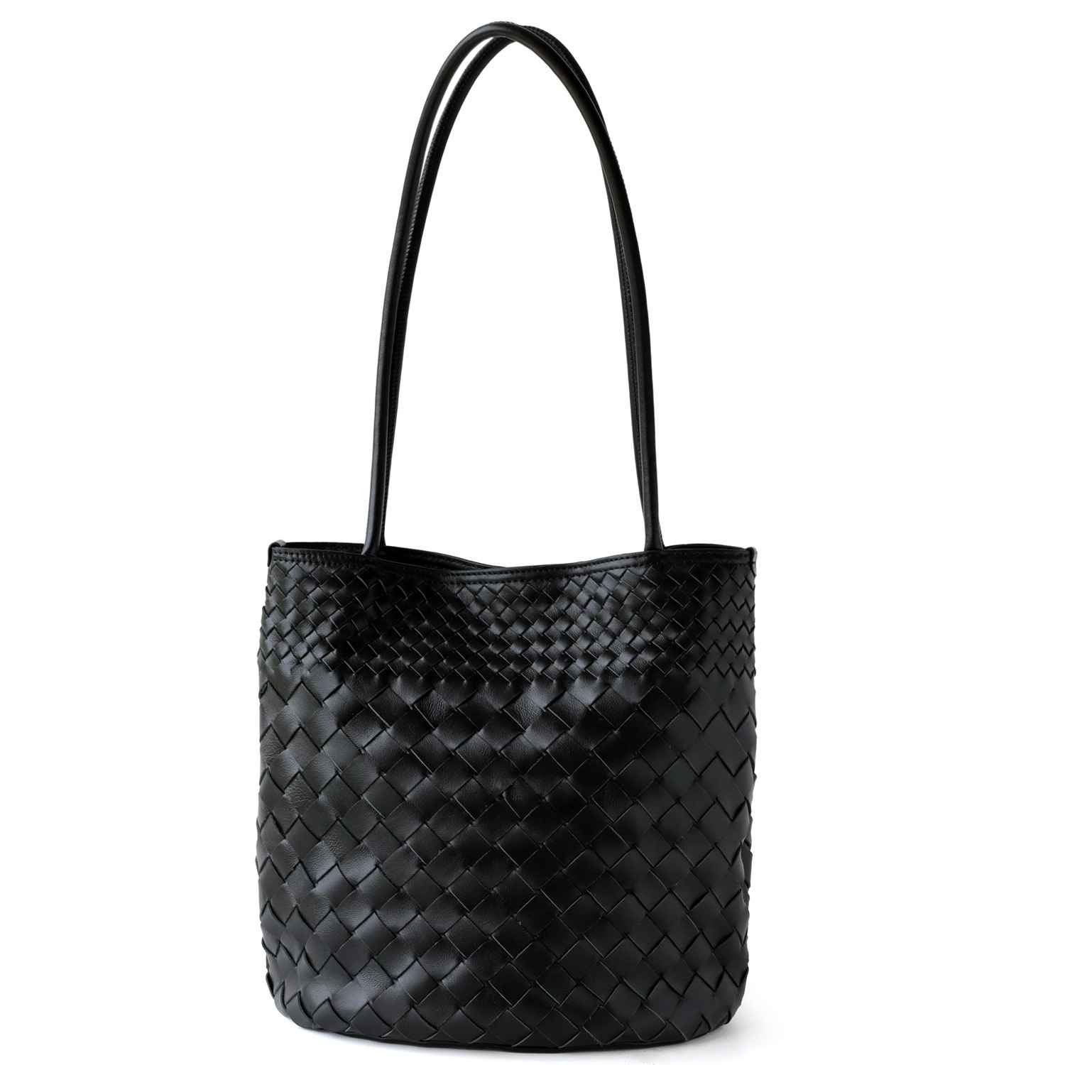 Woven bucket bag single shoulder women's bag - MODALIFE