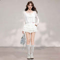 Long Sleeve Cardigan with Strap Dress, Summer Sheer Bolero with Ruffles - MODALIFE