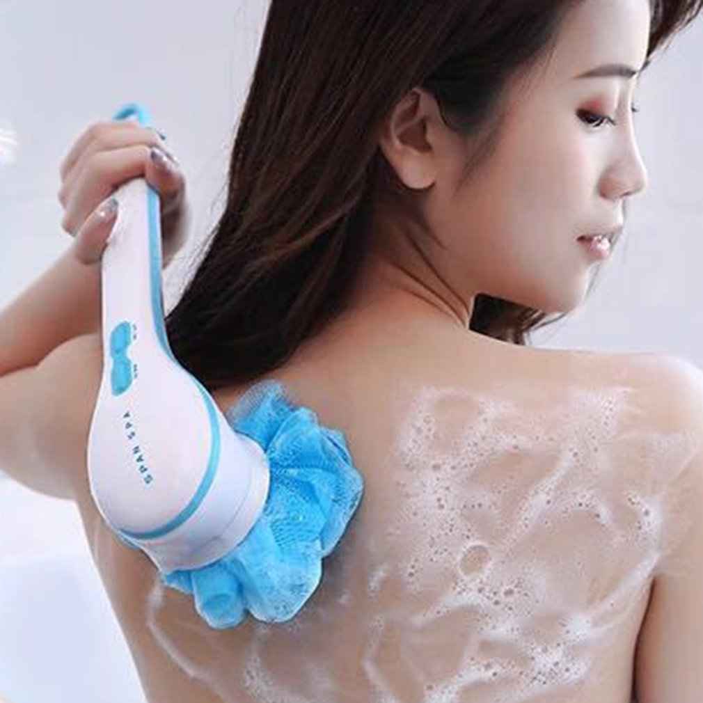 5 In 1 Electric Bath Shower Brush Exfoliation Spin Spa Massage Body Clean Brush Electric Massage Multi-Function Bath Brush Tool - MODALIFE