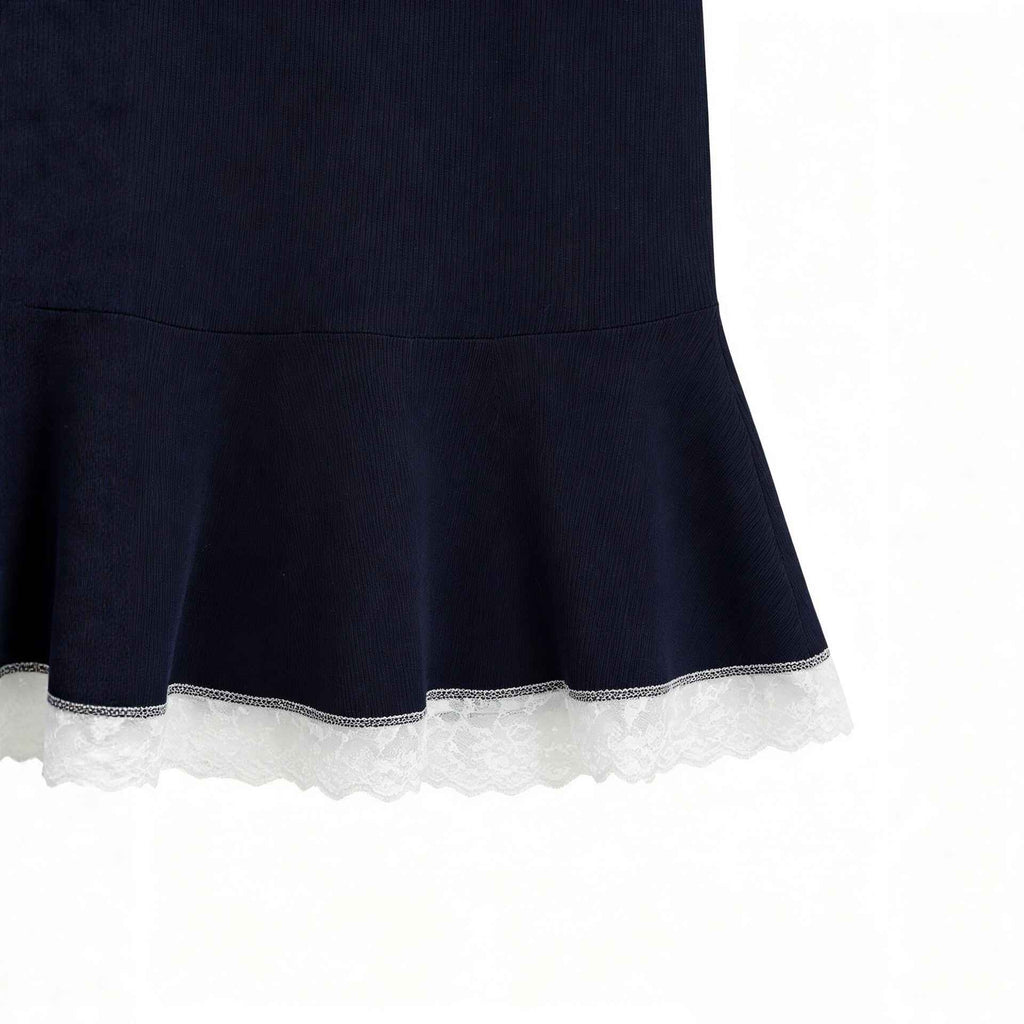Sleeveless lace patchwork dress - MODALIFE