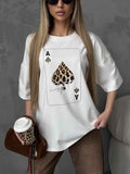 Round neck loose short sleeved t-shirt for women - MODALIFE