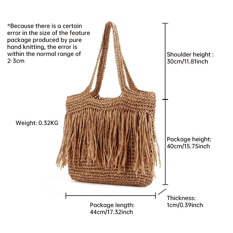Beach Resort Chic: Handwoven Tassel Bag - Stylish, Spacious, and Versatile Crossbody Bag - MODALIFE
