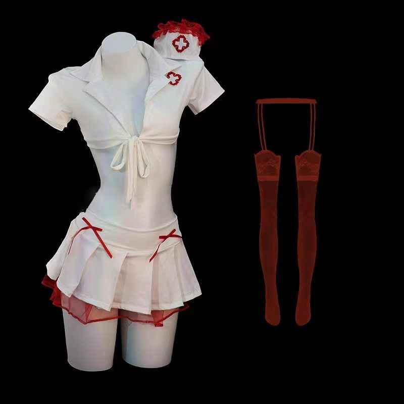 GJ Trick "Sweetheart Nurse" Sexy Costume Role Playing Clothes Small Breasts Romantic Fun Uniform qqny Underwear - MODALIFE