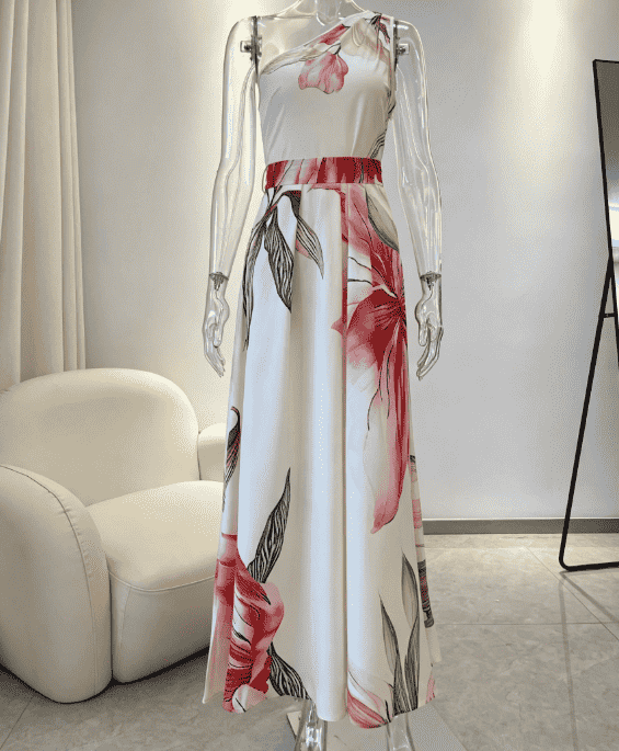 One shoulder long dress - MODALIFE