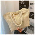 Straw woven bag large capacity single shoulder tote bag woven handbag for women