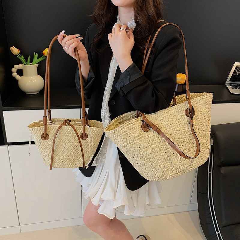 Straw woven bag for women large capacity single shoulder tote bag - MODALIFE