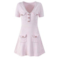 V-neck short dress - MODALIFE