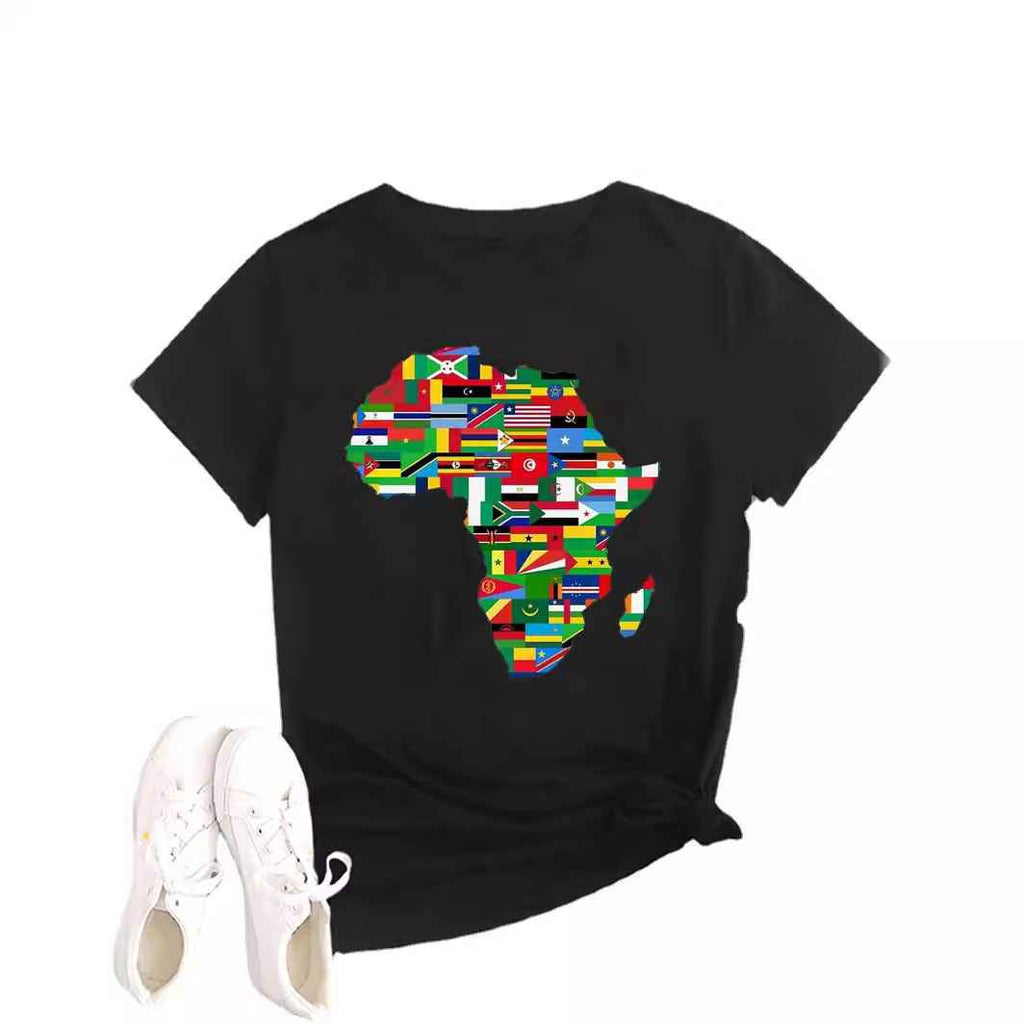 Fashion Women's Printed Round Neck Pullover T-Shirt - MODALIFE