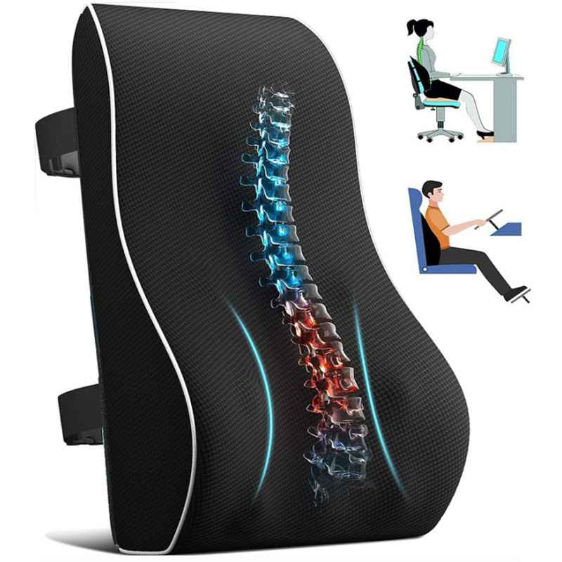 Memory cotton lumbar support, slow rebound lumbar pillow backrest