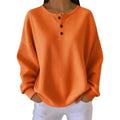 Round neck solid color pullover loose top - MODALIFE