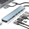 usb3.0 dual-head expansion high-speed hub splitter 7-port docking station multi-functional computer docking station - MODALIFE