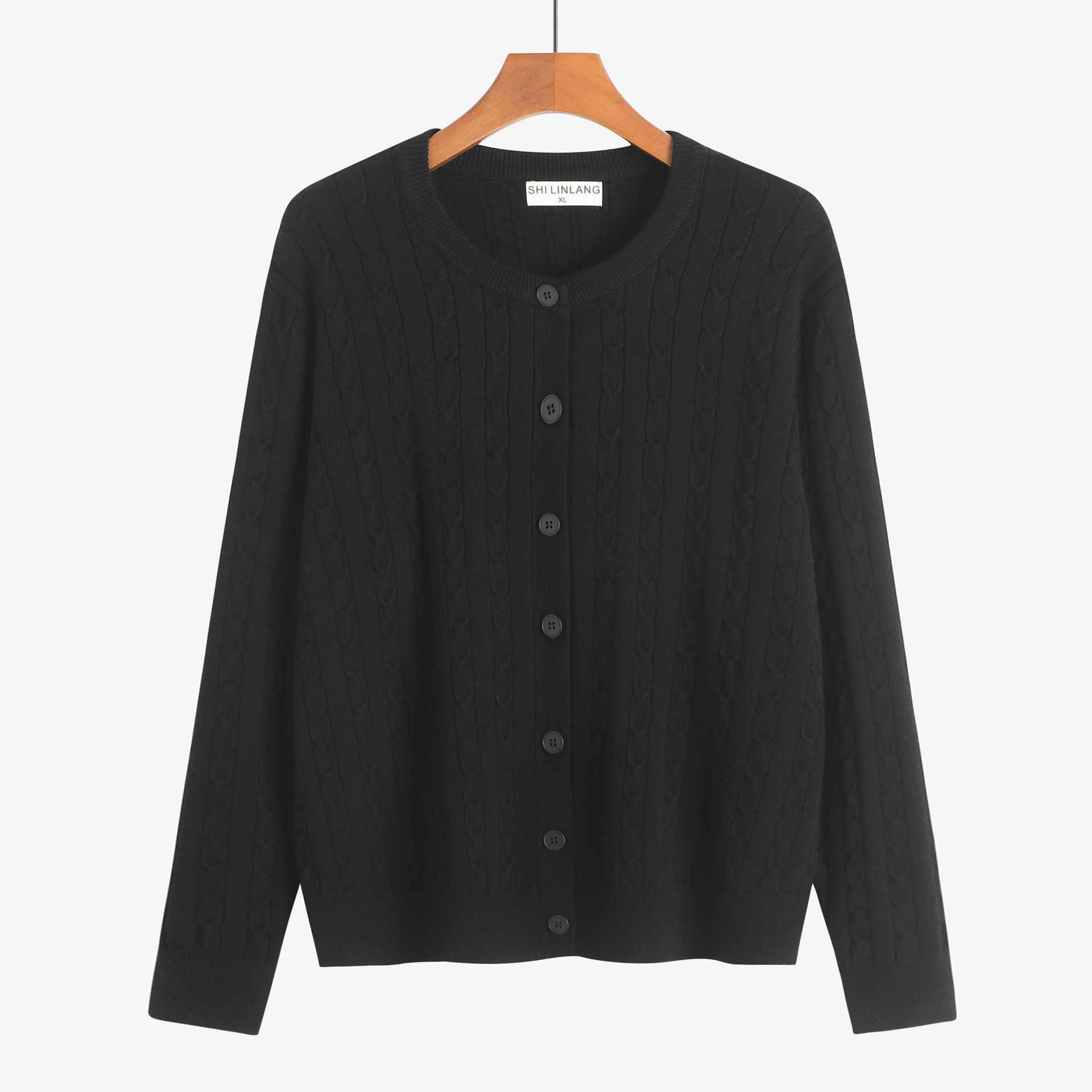 Retro Style Knit Cardigan Sweater Coat for Women, Casual Office Wear, Oversized Fit, Long Sleeve, Pullover Design - MODALIFE