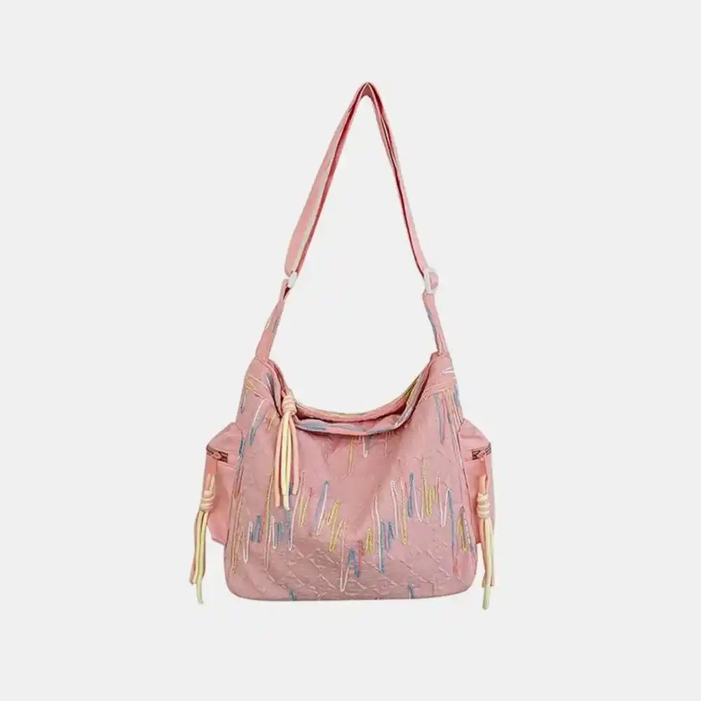 Contrast Texture Shoulder Bag - MODALIFE