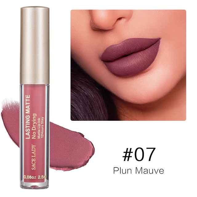Make Up Waterproof Nude Lipstick Long Lasting Liquid Matte Lipstick Kit Lip Gloss Cosmetics Lipgloss Lip Makeup - MODALIFE