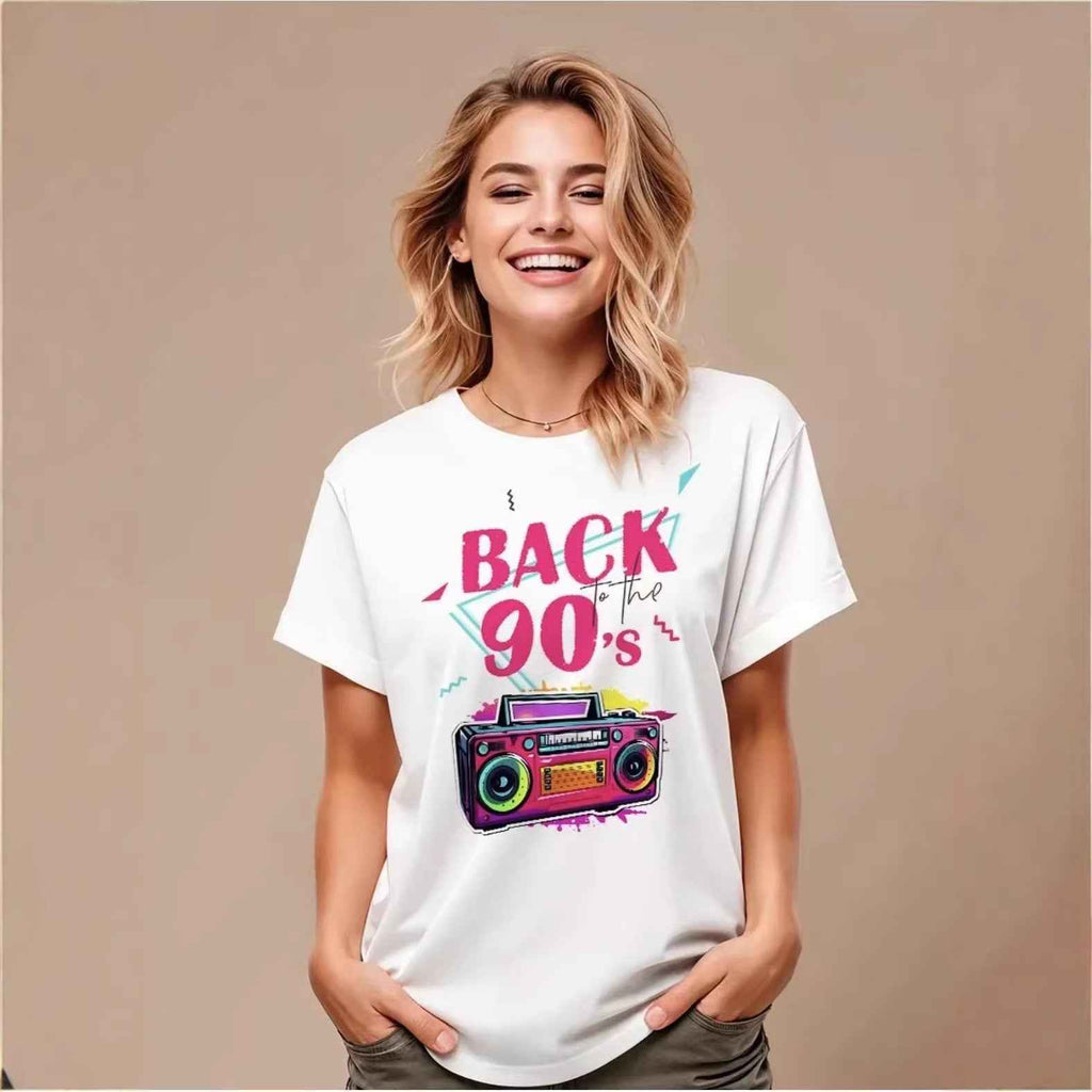 Round neck loose short sleeved top for women