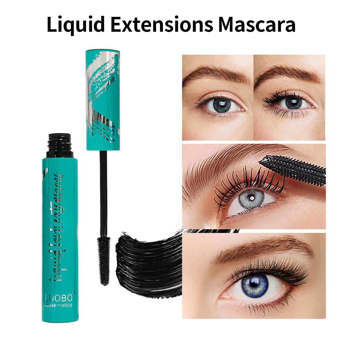 Green Box Mascara, Water-Removable, Long-Lasting, Smudge-Proof, Volumizing &amp; Lengthening, Waterproof, for Lash Enhancement - MODALIFE