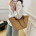 Straw woven bag for women large capacity single shoulder tote bag - MODALIFE