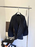 South Oil High Version Unique Handmade Layered Circular Pleated Coat, Elegant Style, Heavy Embellished Pleated Cardigan - MODALIFE