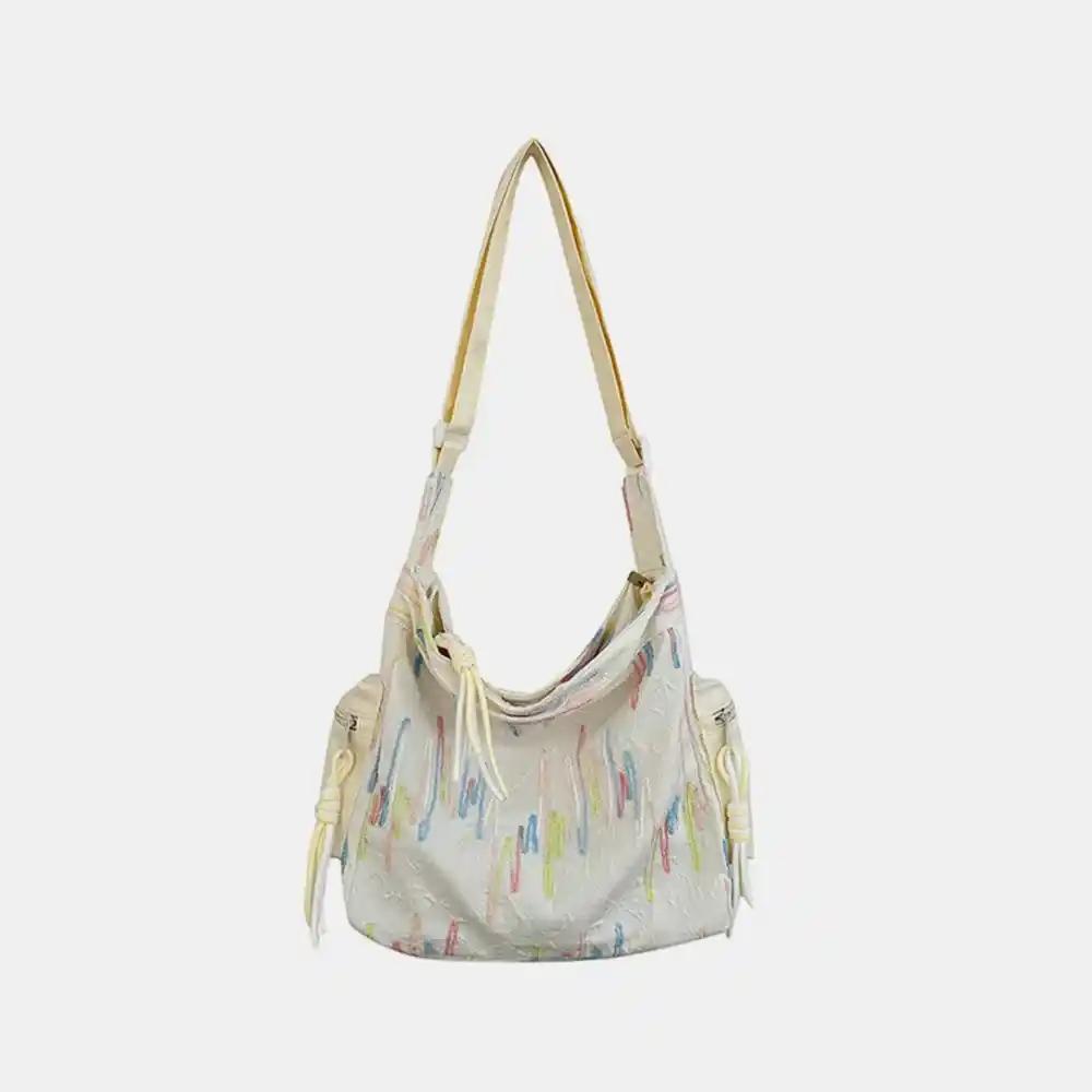 Contrast Texture Shoulder Bag - MODALIFE