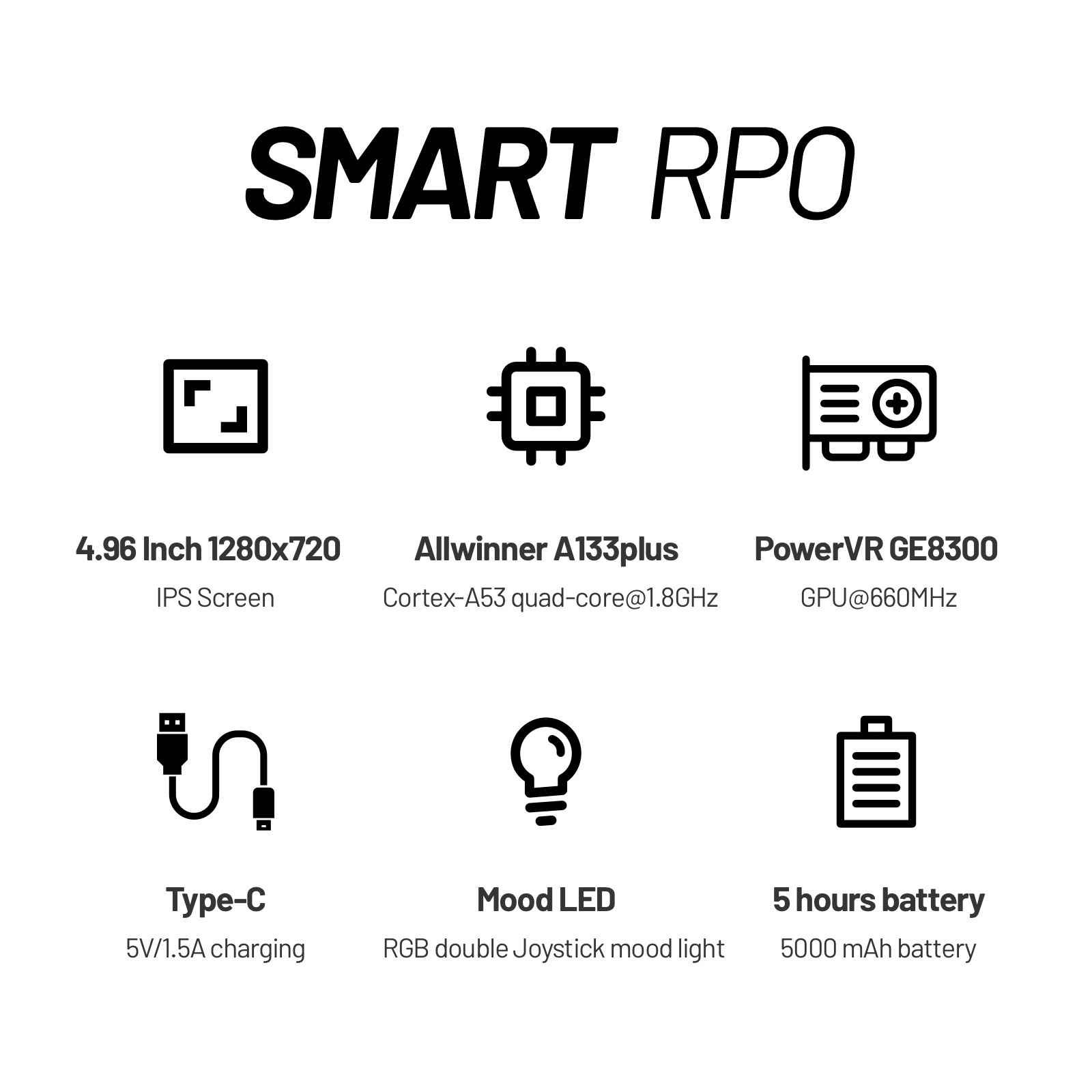 5-inch high-definition wireless open-source mini PS1 handheld game console - MODALIFE