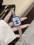 Wheat Spike Diamond-Encrusted Metal Starlight Watch Band for Apple Watch Female - MODALIFE