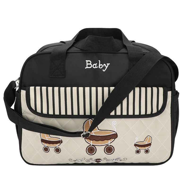 Horizontal school bag new Oxford cloth trend shoulder bag casual diagonal bag