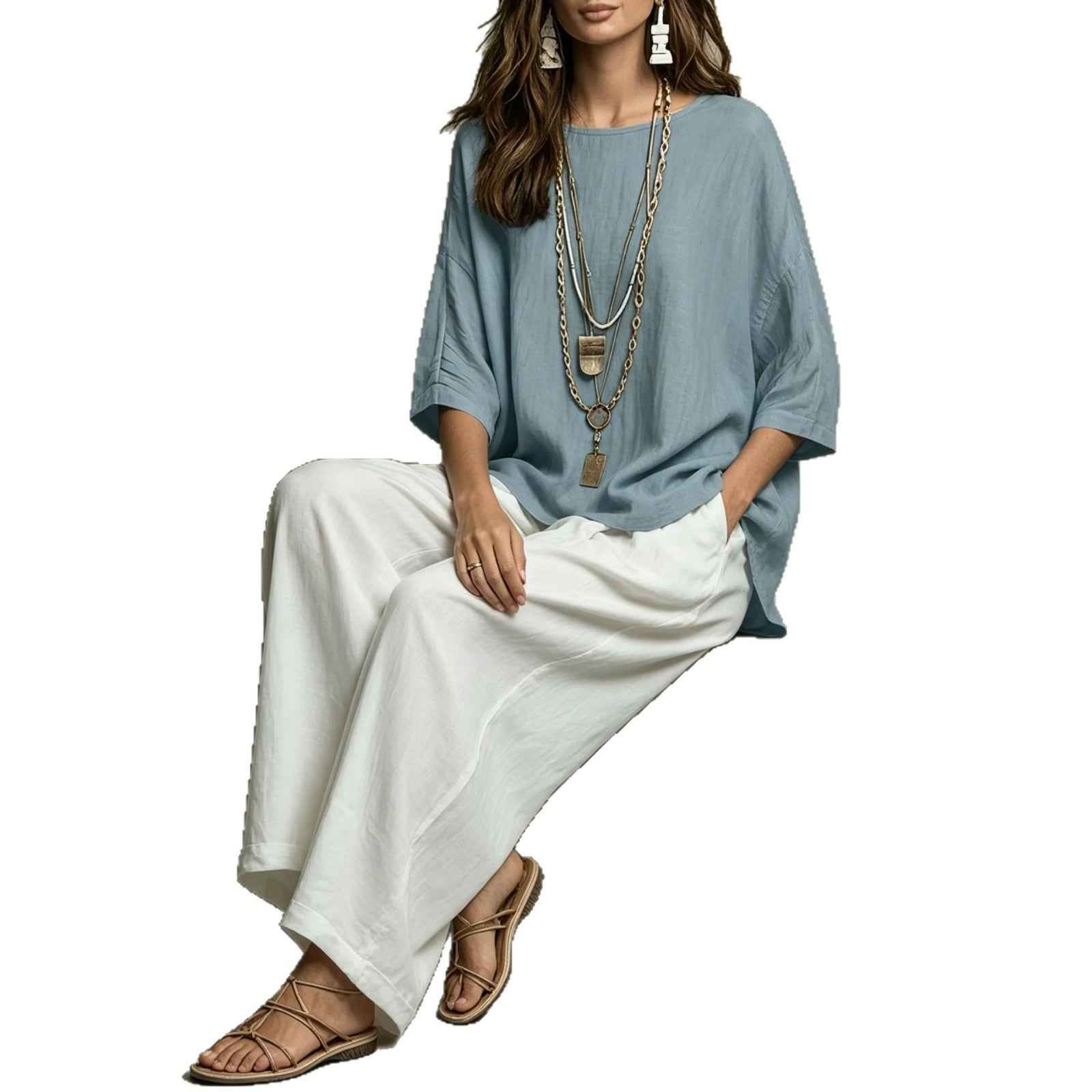 Bohemian Style Loose Elegant Set for Women Casual Vacation Outfit - MODALIFE