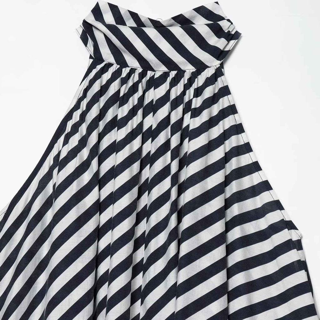 Lace up design A-line dress