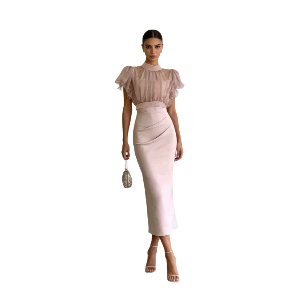 Mesh lace up waist bag hip dress - MODALIFE