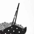 Vintage lace polka dot long camisole skirt