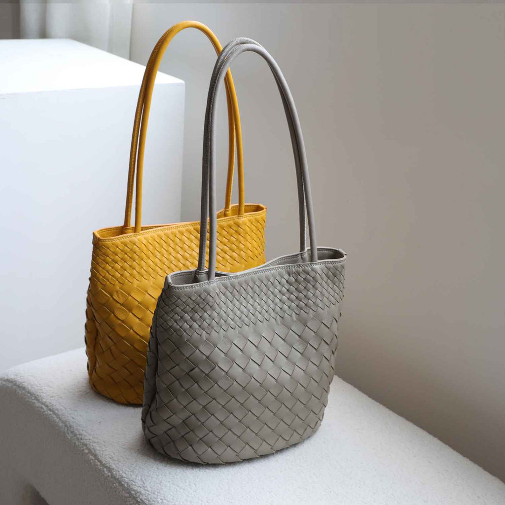 Woven bucket bag single shoulder women's bag - MODALIFE