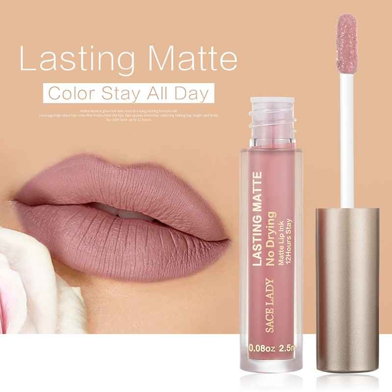 Make Up Waterproof Nude Lipstick Long Lasting Liquid Matte Lipstick Kit Lip Gloss Cosmetics Lipgloss Lip Makeup - MODALIFE