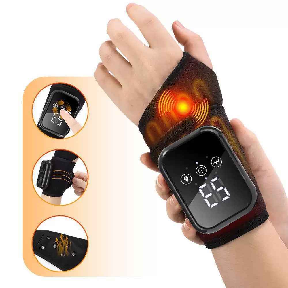 Hand Massager Wrist Support Heat EMS Pulse Device